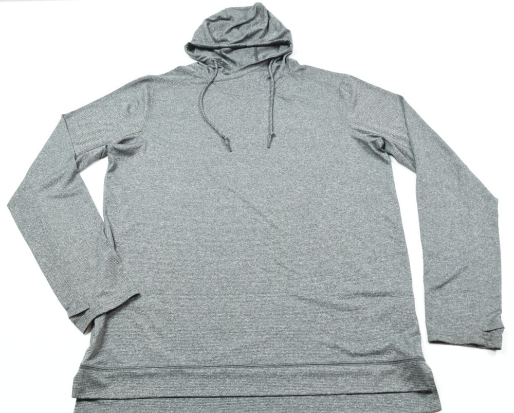 ExOfficio BugsAway Tarka Hoodie Mens Large Gray Long Sleeve Pullover Hiking